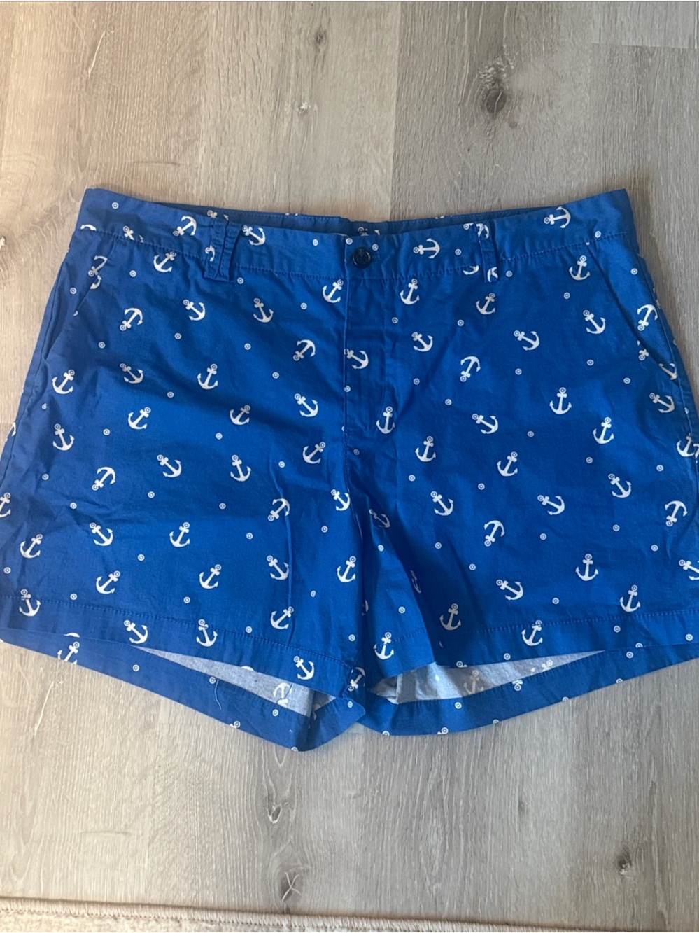 Nautical-Print Blue Women's Bermuda Shorts